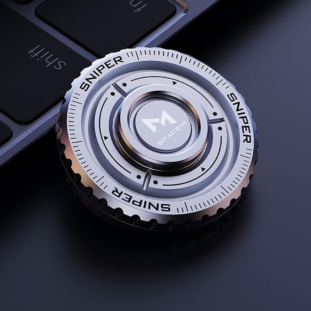 Stainless Steel Fidget Slider – TriVortex 3-in-1 with Premium CNC Aluminum EDC Spinner product image