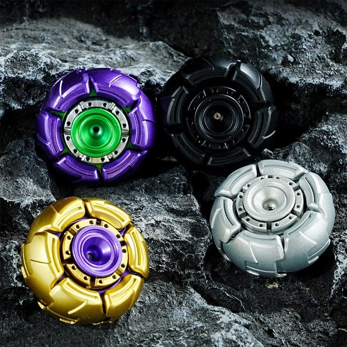 Stainless Steel Fidget Spinner – Metal Mecha Transforming with AlphaRevolve EDC product image
