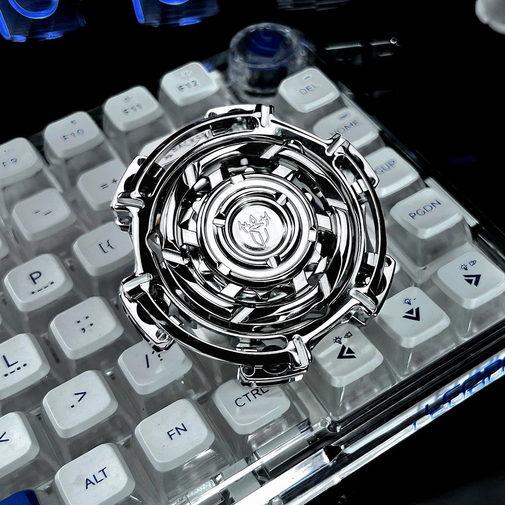 Stainless Steel Fidget Spinner – Metal Triple-Ring Linked 195g detail image - detail view 5