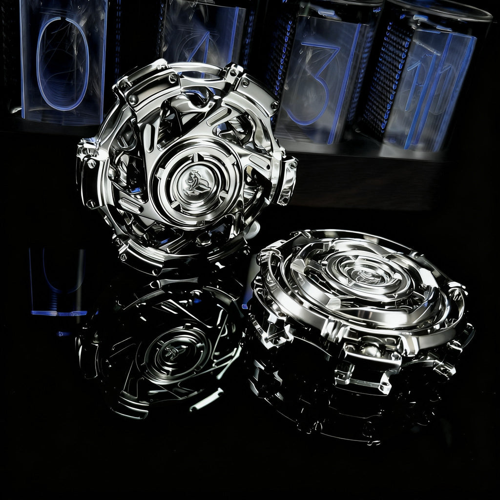 Stainless Steel Fidget Spinner – Metal Triple-Ring Linked 195g detail image - detail view 7