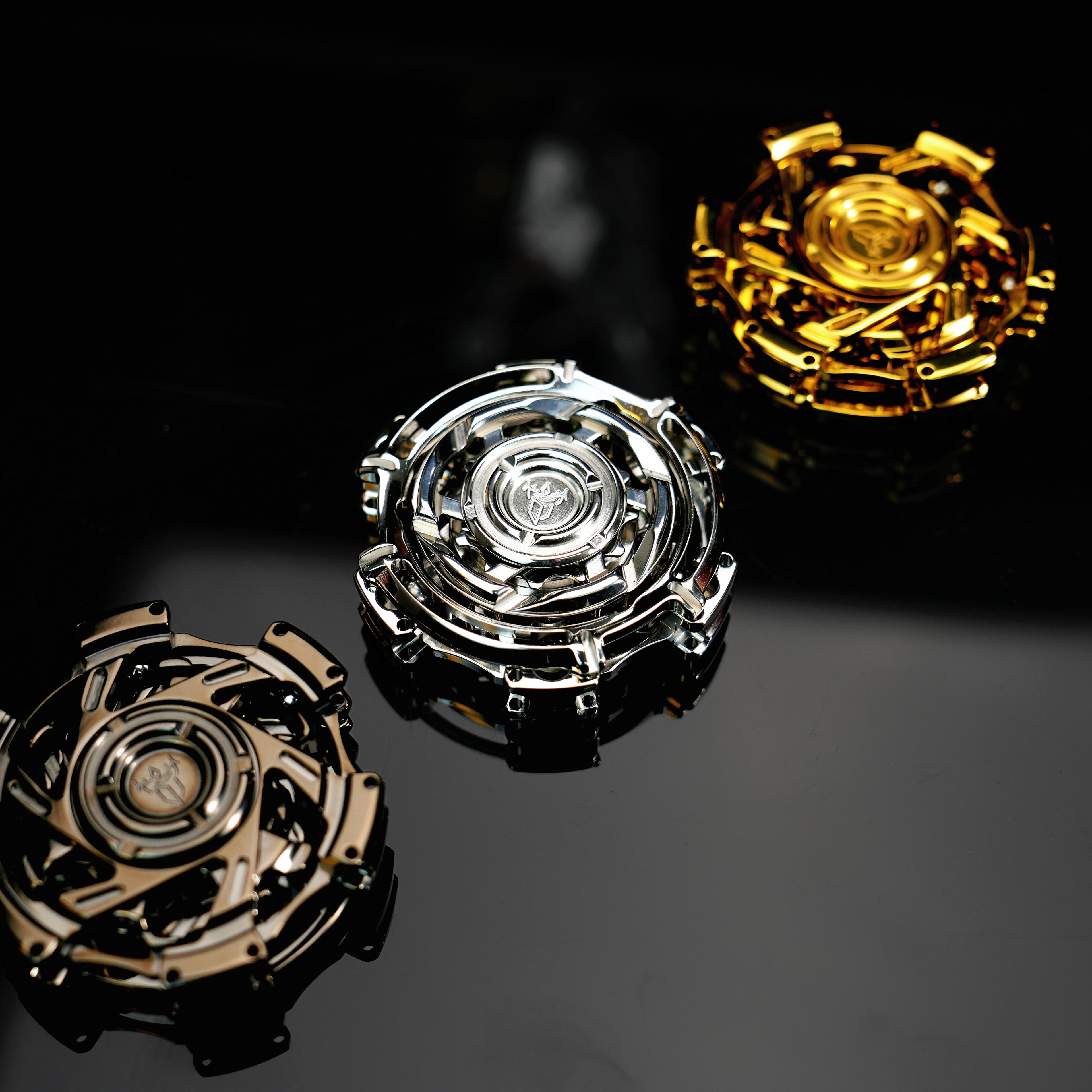 Stainless Steel Fidget Spinner – Metal Triple-Ring Linked 195g detail image - detail view 8