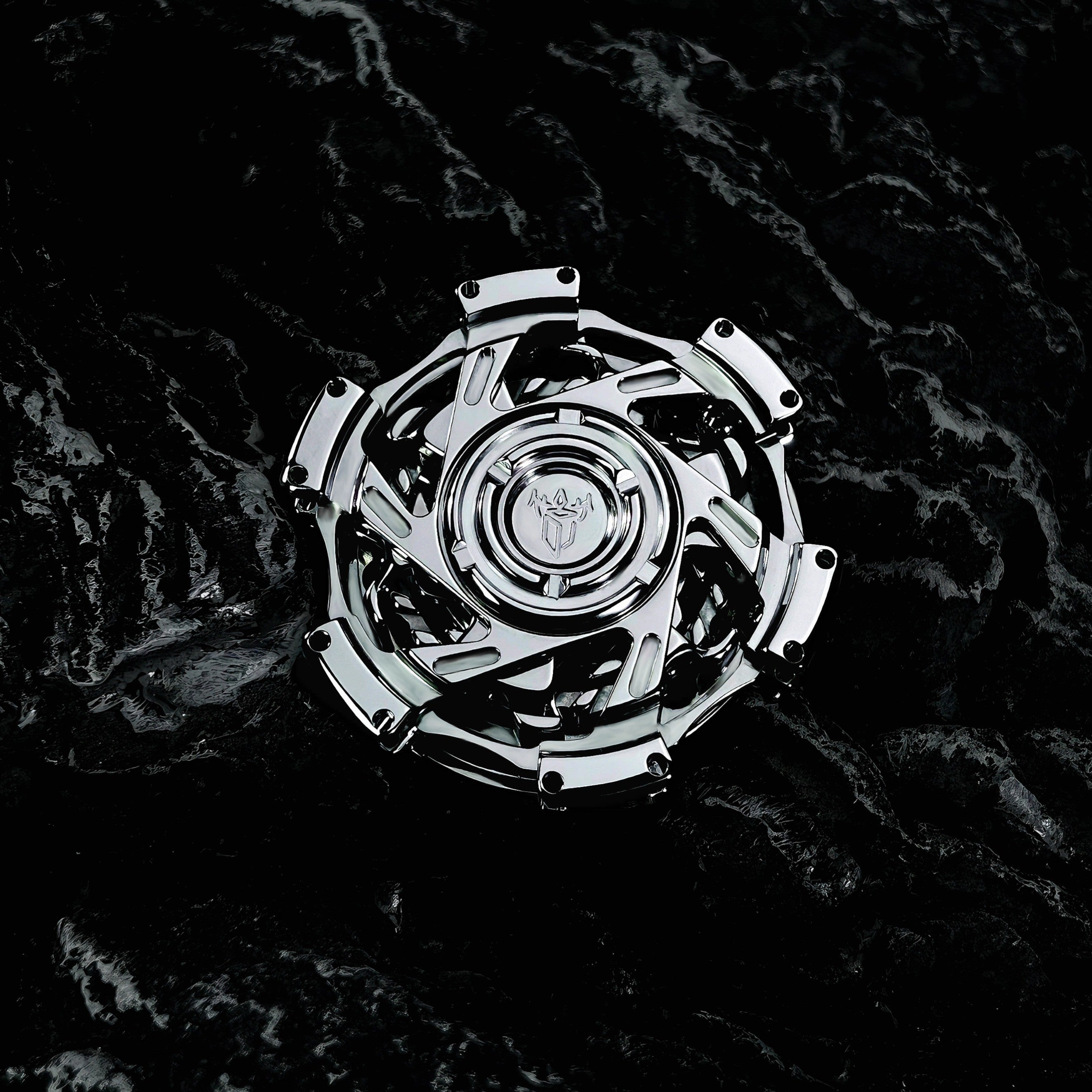 Stainless Steel Fidget Spinner – Metal Triple-Ring Linked 195g product image
