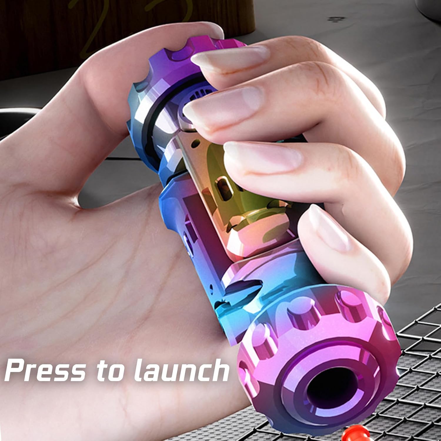 Stainless Steel Fidget Spinner – Projectile Toy with Multi-Function EDC with Catapult detail image - detail view 3