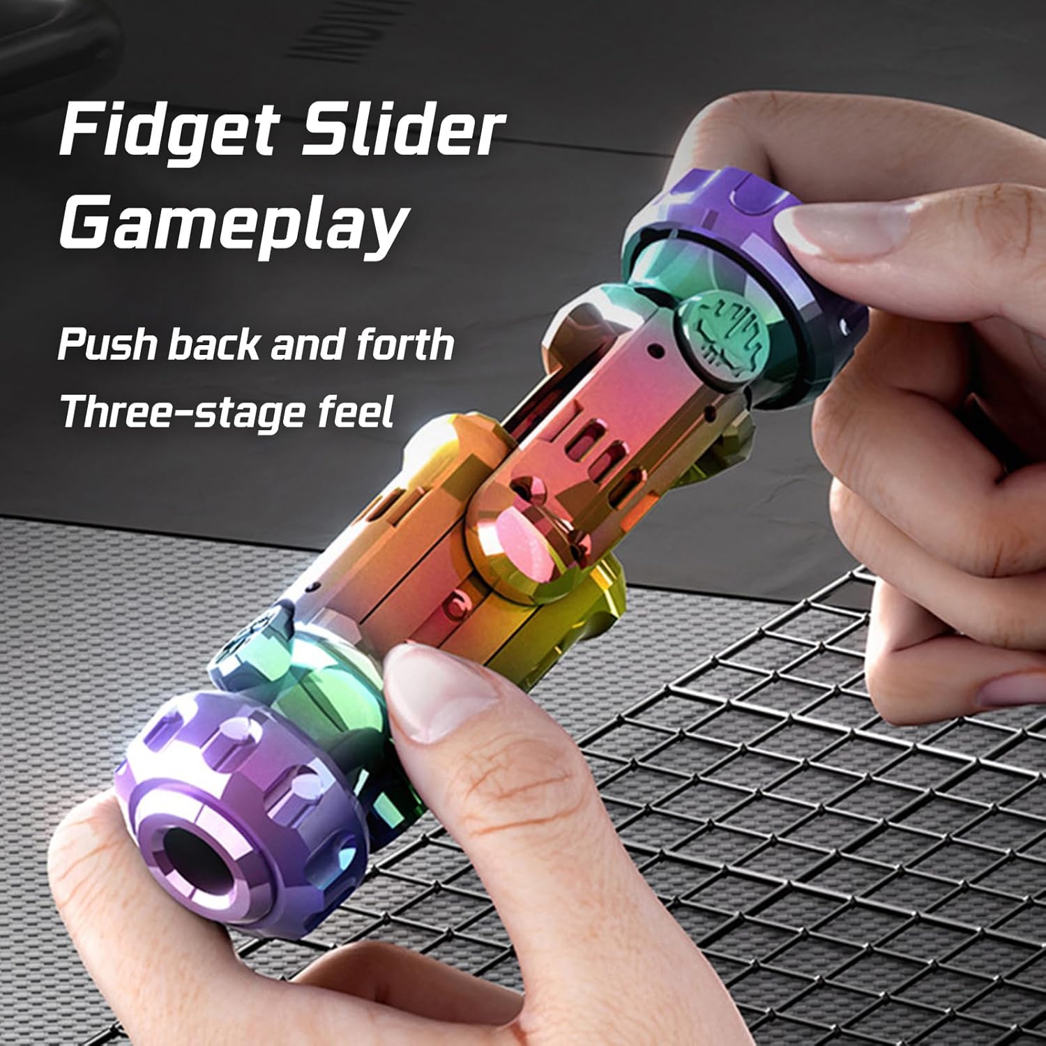 Stainless Steel Fidget Spinner – Projectile Toy with Multi-Function EDC with Catapult detail image - detail view 4