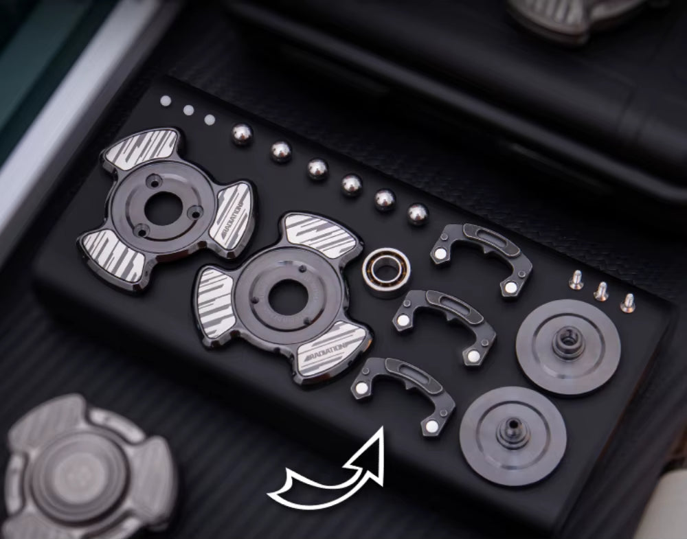 Stainless Steel Fidget Spinner – RadiCore Premium EDC with Aerospace Aluminum & detail image