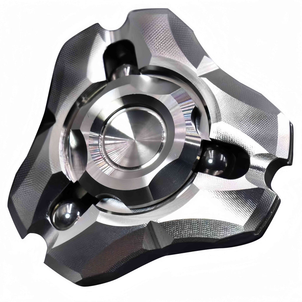 Stainless Steel Fidget Spinner – Shield Toy with Embedded Ball Bearings variant image