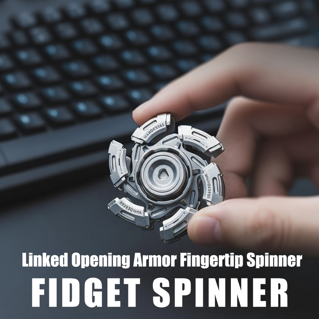 Stainless Steel Fidget Spinner – TempestClaw Mecha with Premium EDC detail image - detail view 7