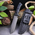 Stainless Steel Fixed Blade Knife – Full Tang Stonewash Tactical Sheath Survival Hunting variant image