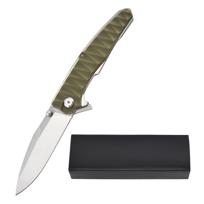 Stainless Steel Folding Knife – Ergonomic Handle Compact EDC Outdoor Camping Utility variant image - product view 12