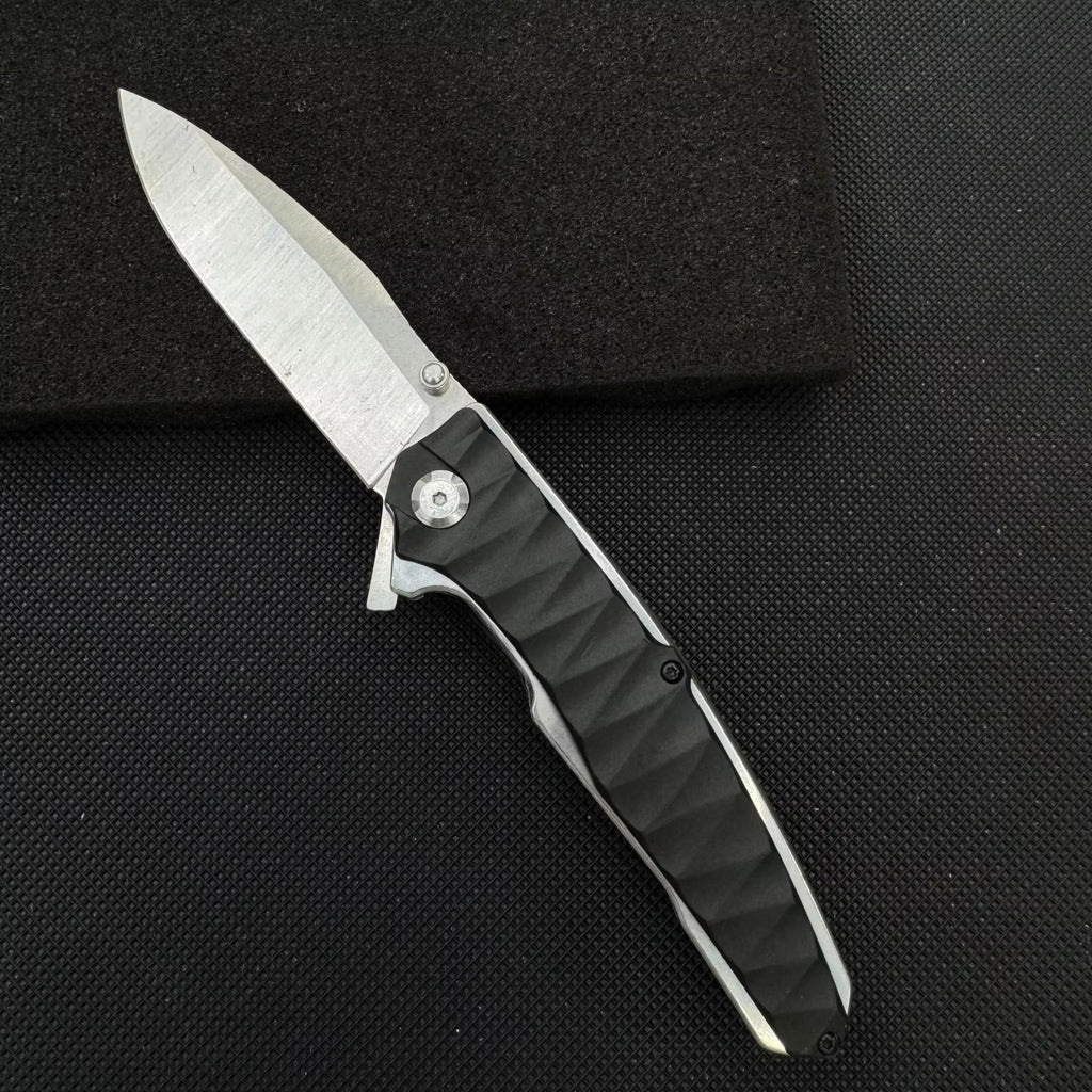 Stainless Steel Folding Knife – Ergonomic Handle Compact EDC Outdoor Camping Utility detail image - detail view 5