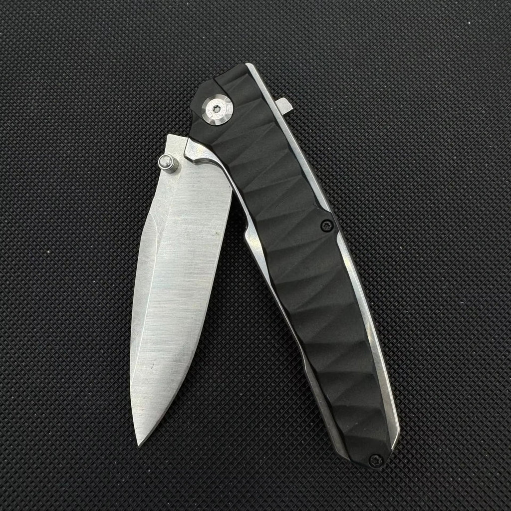 Stainless Steel Folding Knife – Ergonomic Handle Compact EDC Outdoor Camping Utility detail image - detail view 6