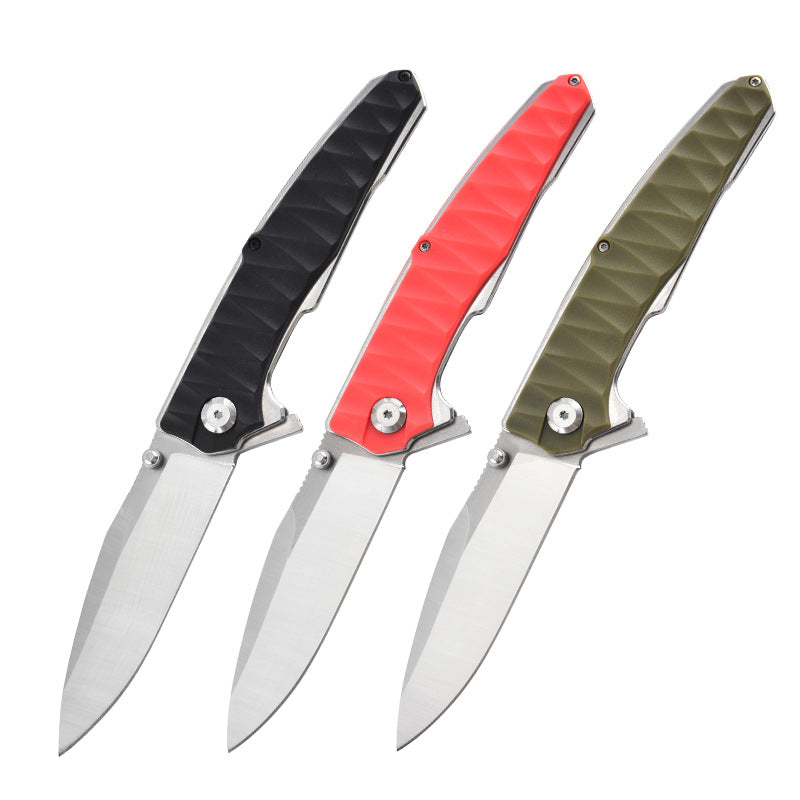 Stainless Steel Folding Knife – Ergonomic Handle Compact EDC Outdoor Camping Utility detail image - detail view 9