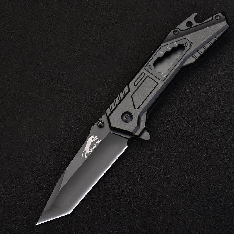 Stainless Steel Folding Knife – Leopard's Edge Multipurpose Pocket detail image - detail view 13
