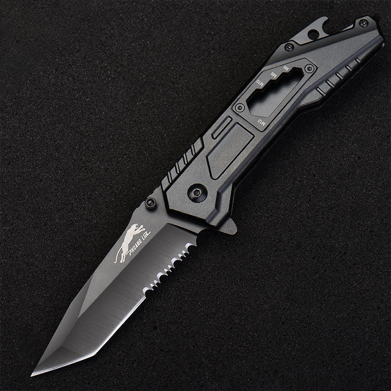 Stainless Steel Folding Knife – Leopard's Edge Multipurpose Pocket detail image - detail view 14