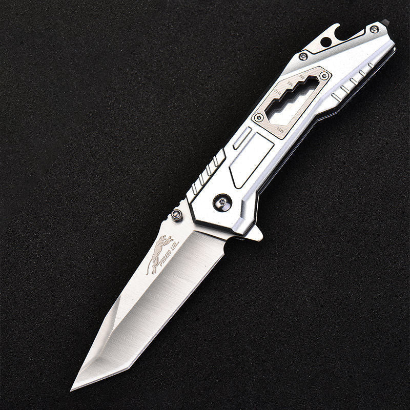 Stainless Steel Folding Knife – Leopard's Edge Multipurpose Pocket detail image - detail view 16