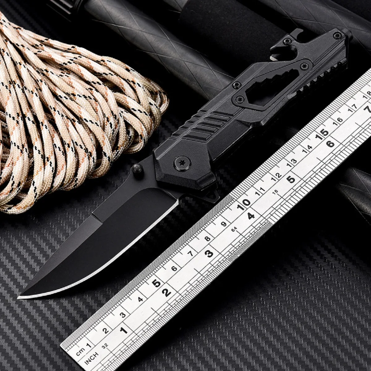 Stainless Steel Folding Knife – Leopard's Edge Multipurpose Pocket detail image - detail view 3