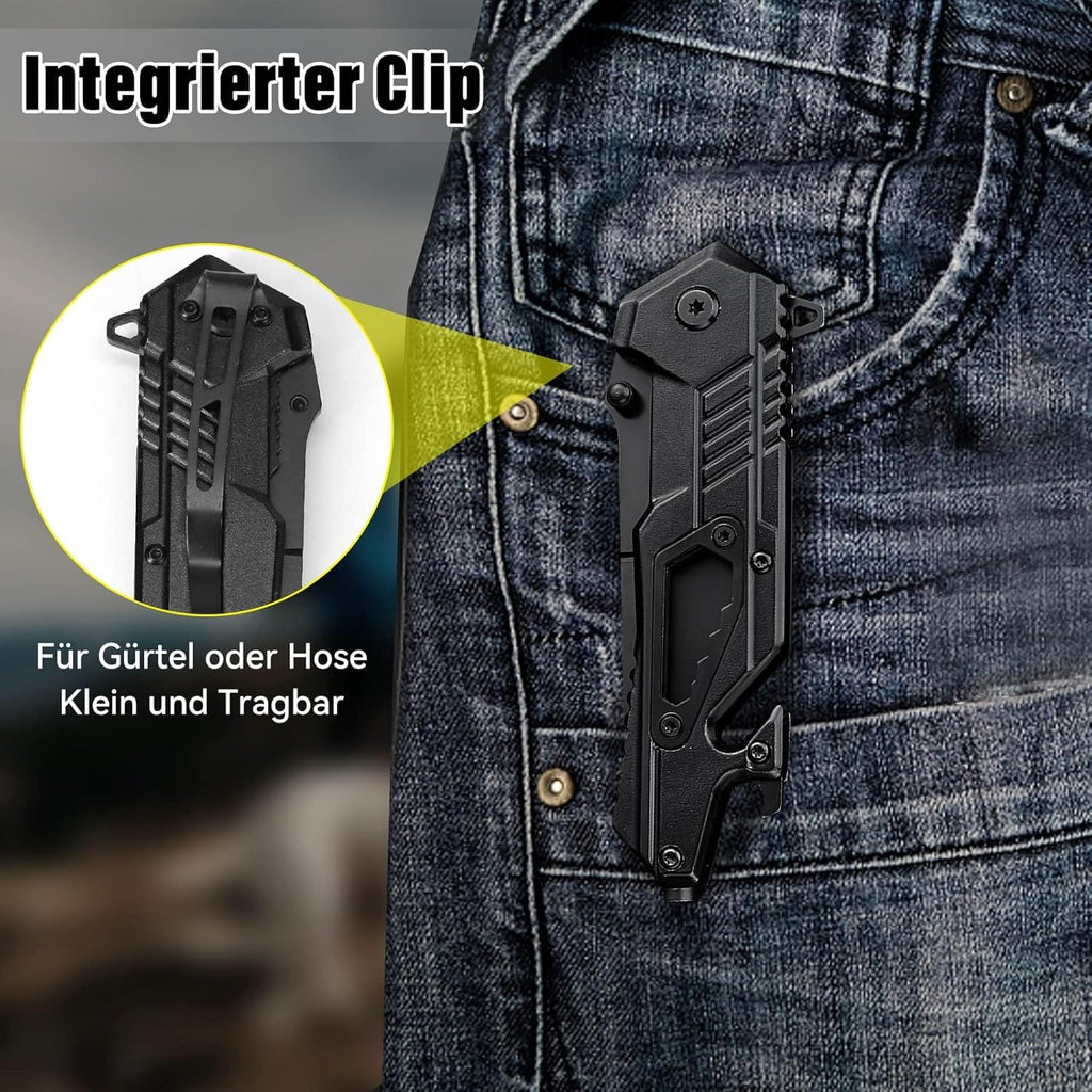 Stainless Steel Folding Knife – Leopard's Edge Multipurpose Pocket detail image - detail view 6