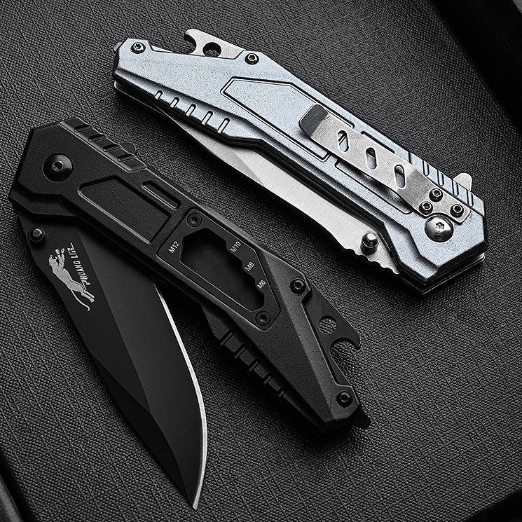 Stainless Steel Folding Knife – Leopard's Edge Multipurpose Pocket product image
