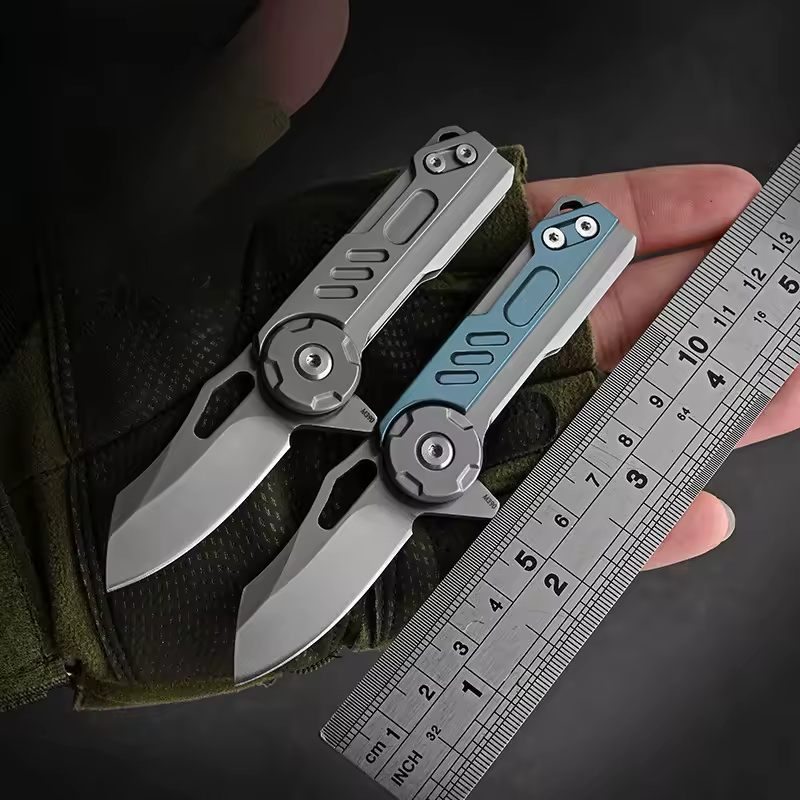 Stainless Steel Folding Knife – OmniFold Razor Mini with M390 EDC detail image