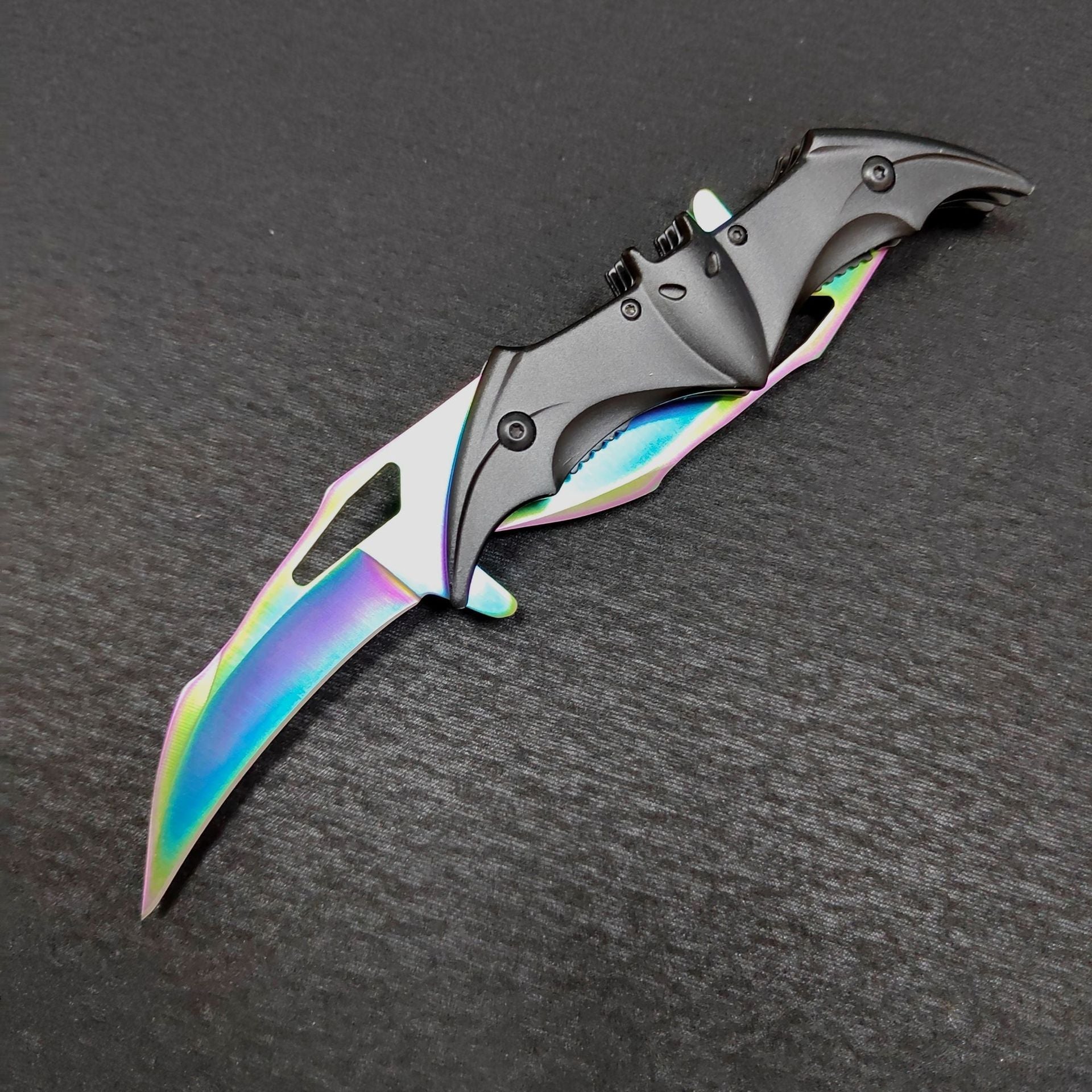 Stainless Steel Folding Knife – The Bat Double-Sided with 3Cr13 EDC detail image