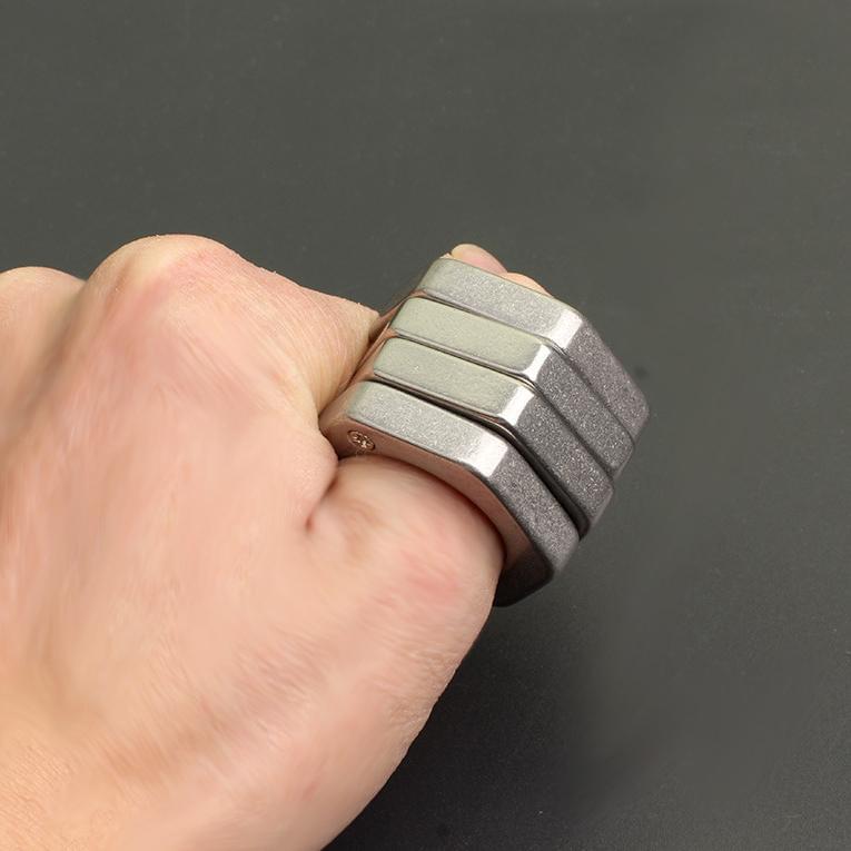 Stainless Steel Folding Knuckles – 304 Hexagon Transformable with Stonewash 110g detail image - detail view 3