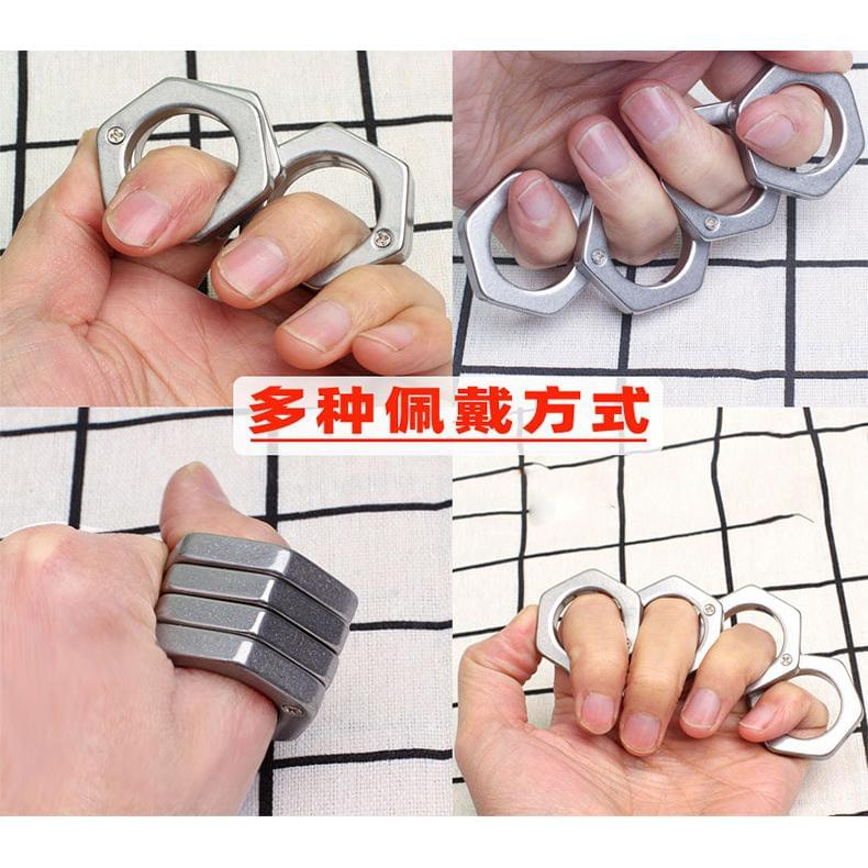 Stainless Steel Folding Knuckles – 304 Hexagon Transformable with Stonewash 110g detail image - detail view 5
