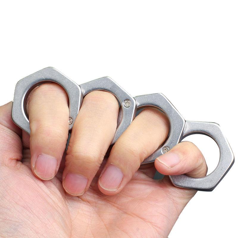 Stainless Steel Folding Knuckles – 304 Hexagon Transformable with Stonewash 110g detail image - detail view 6