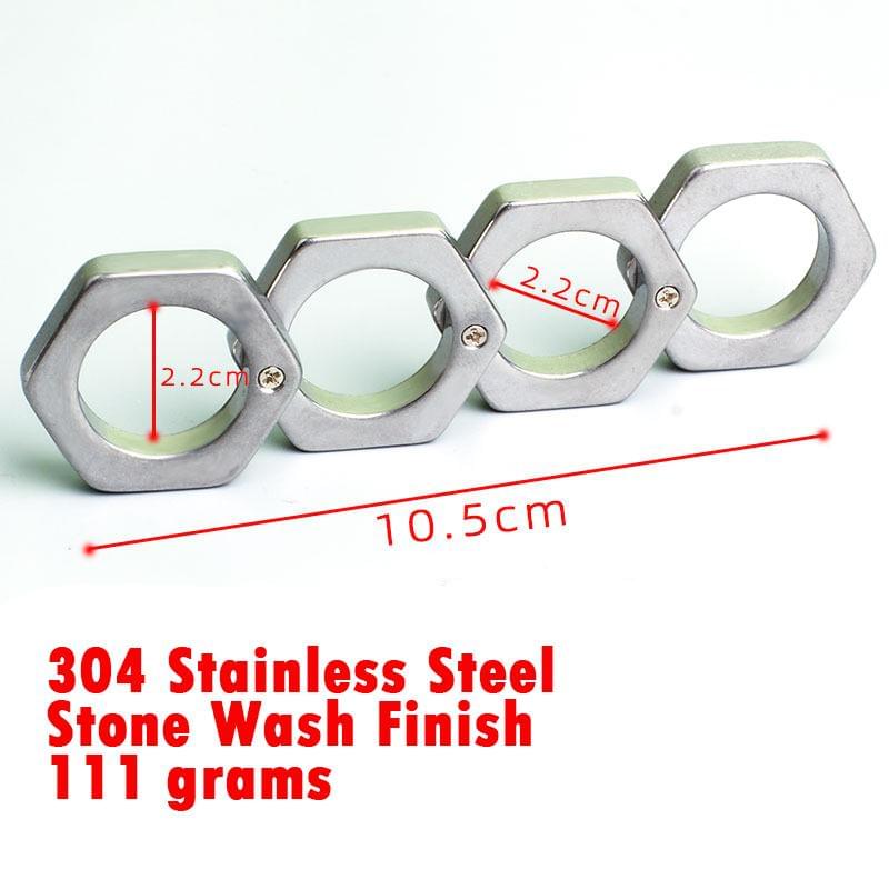 Stainless Steel Folding Knuckles – 304 Hexagon Transformable with Stonewash 110g detail image - detail view 7