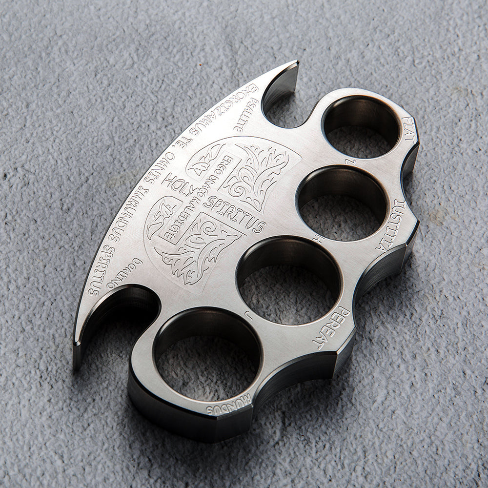 Stainless Steel Four Finger Knuckles – 304 Constantine Holy Spiritus with CNC 13mm detail image