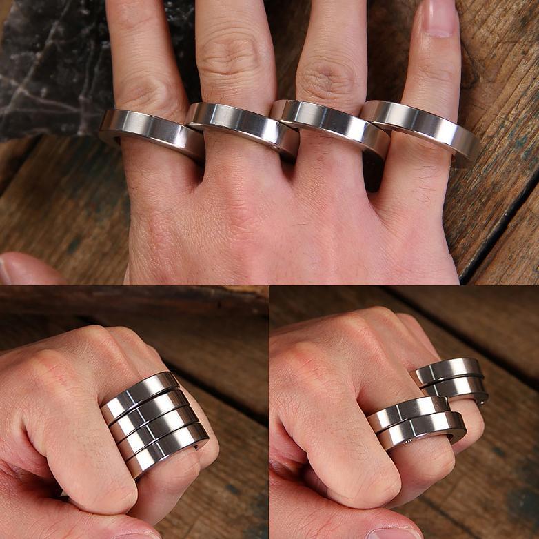 Stainless Steel Four Finger Knuckles – 304 Folding with Transformable Security Friendly detail image - detail view 6