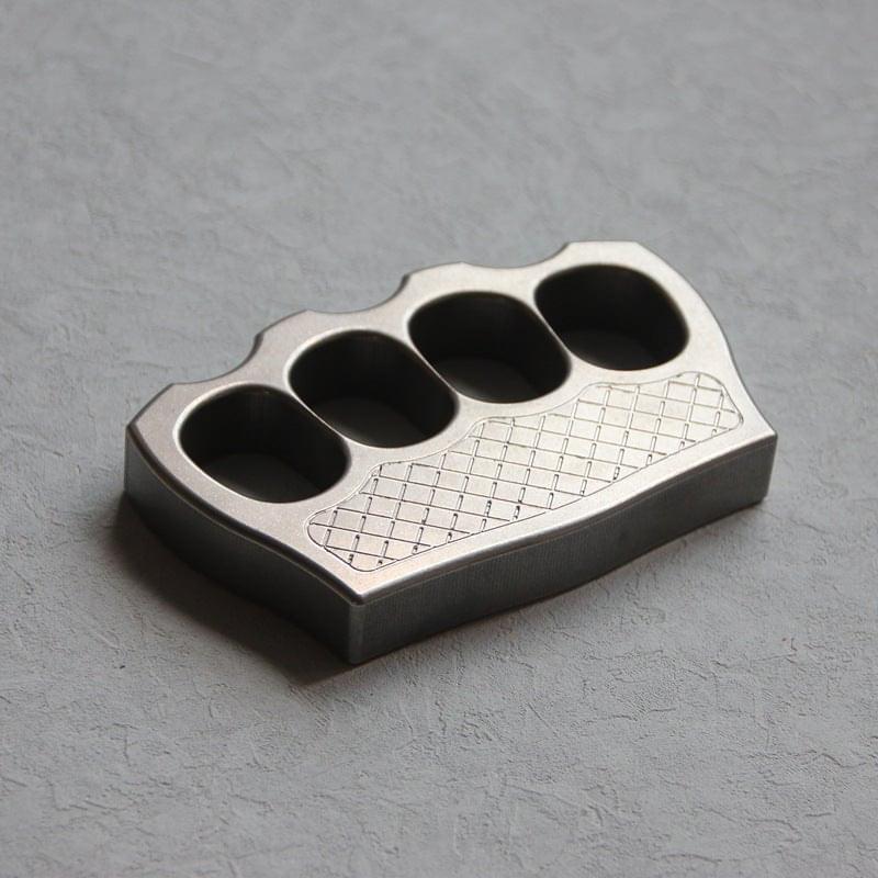 Stainless Steel Four Finger Knuckles – 304 Ultra-Thick 16mm with Textured Stonewash detail image - detail view 3