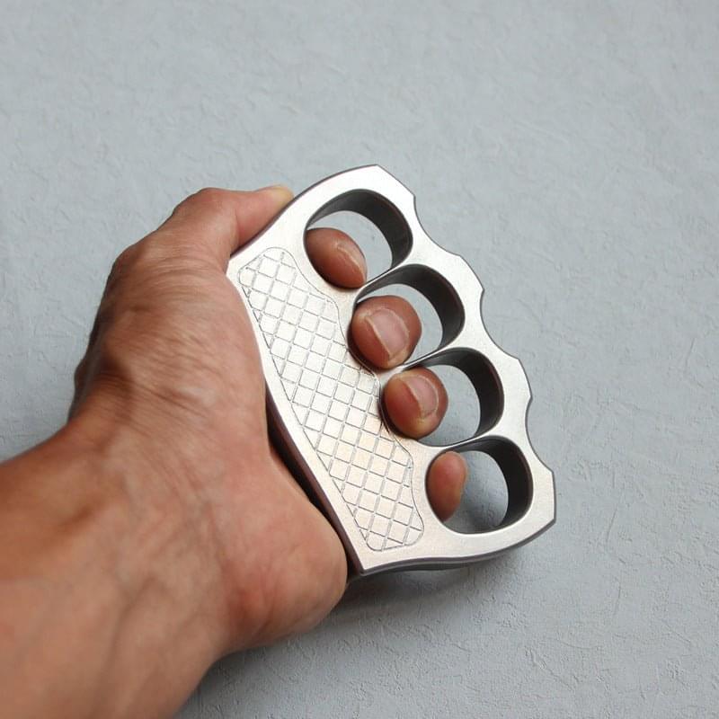 Stainless Steel Four Finger Knuckles – 304 Ultra-Thick 16mm with Textured Stonewash detail image - detail view 5