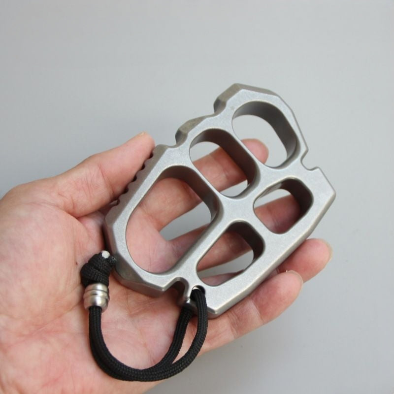 Stainless Steel Four Finger Knuckles – 404c with 18mm Ultra Thick Stonewash Heavy detail image