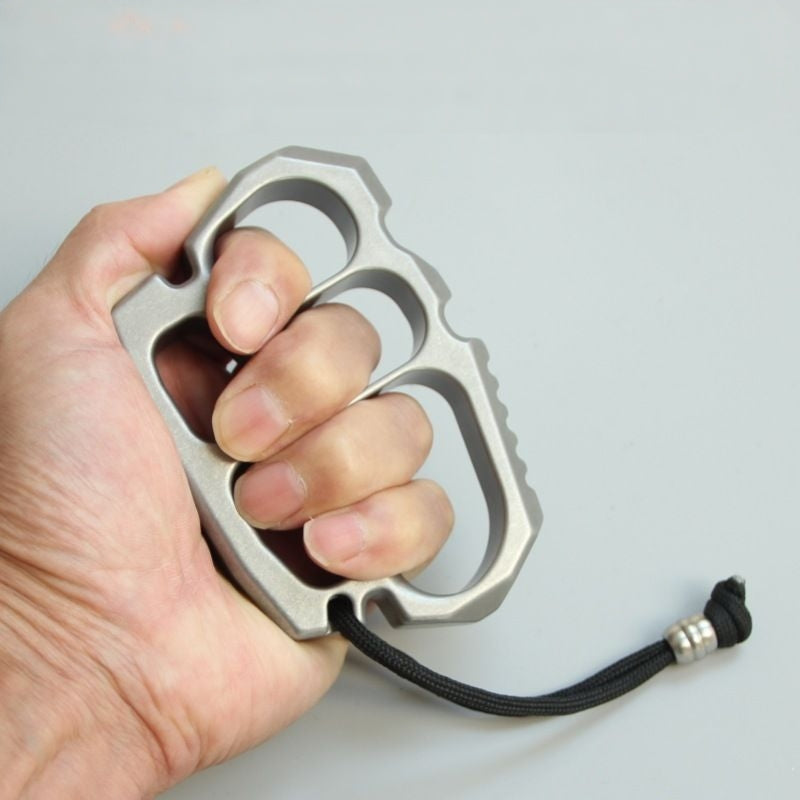 Stainless Steel Four Finger Knuckles – 404c with 18mm Ultra Thick Stonewash Heavy detail image - detail view 3