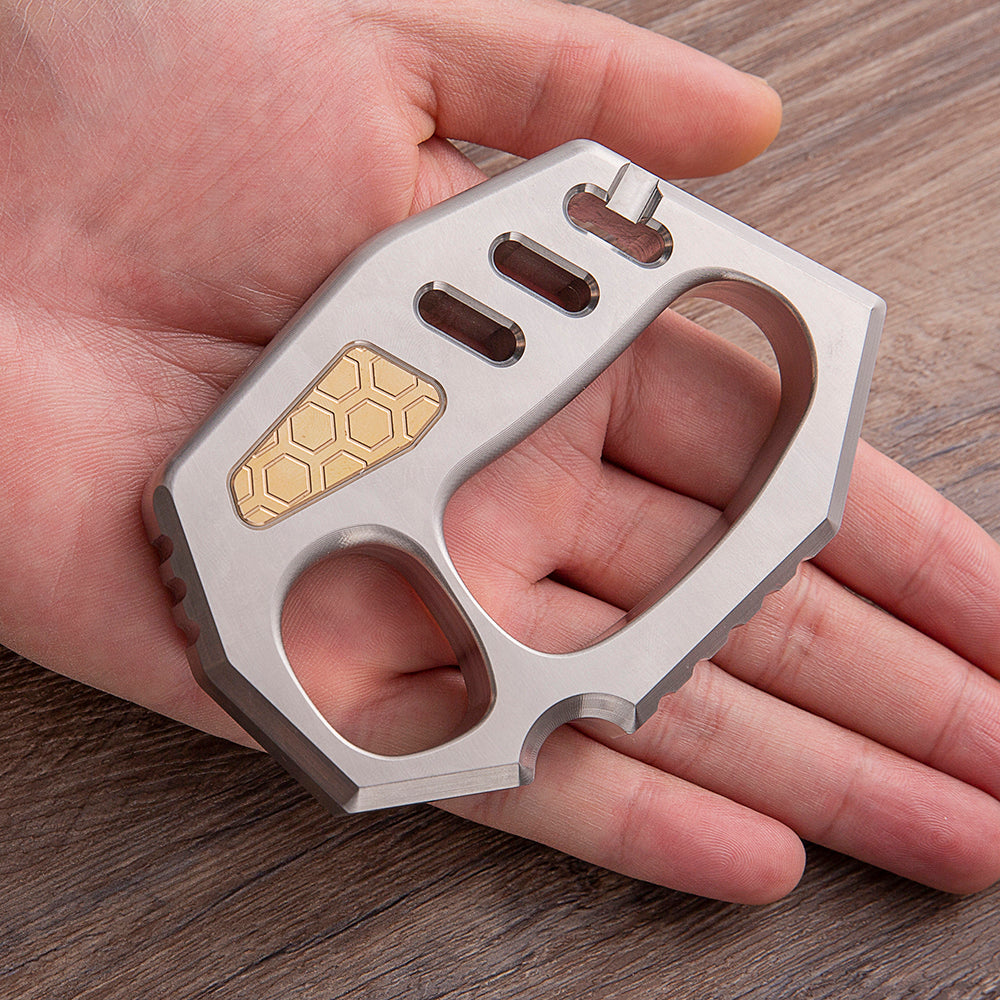 Stainless Steel Four Finger Knuckles – 440C with Copper Inlay with 15mm Heavy Duty EDC detail image - detail view 4