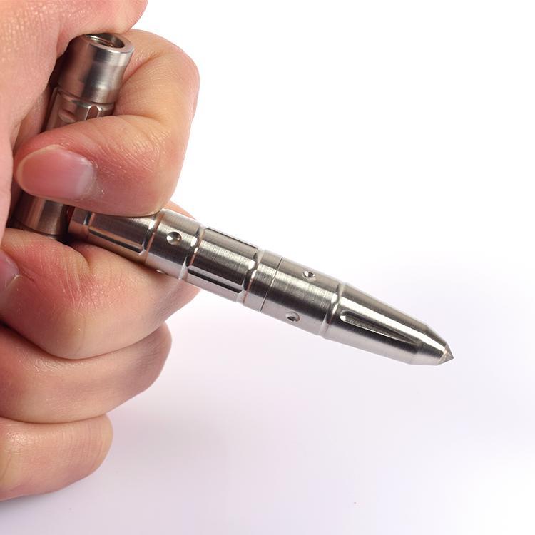Stainless Steel Glass Breaker Tactical Pen – 304 with Push Dagger Transformer Tungsten detail image