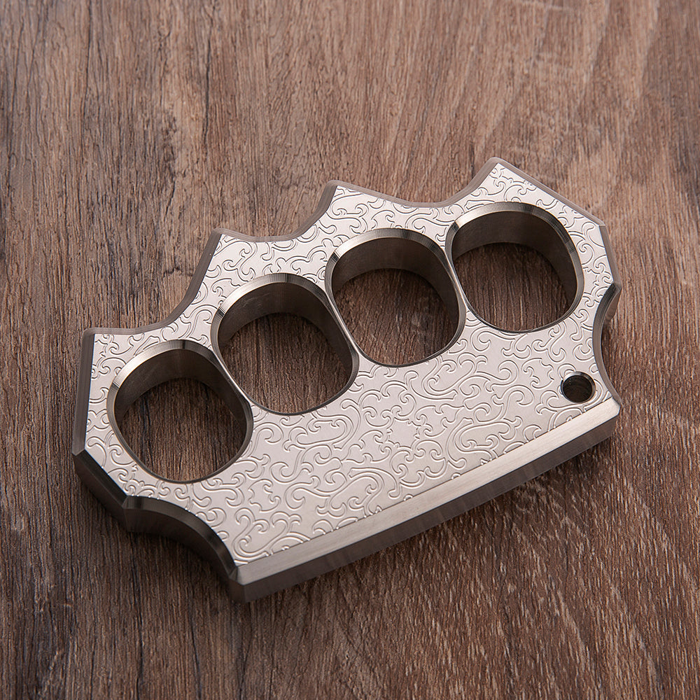 Stainless Steel Knuckles – 304 Black Wukong with Chinese Traditional Engraving 15mm detail image
