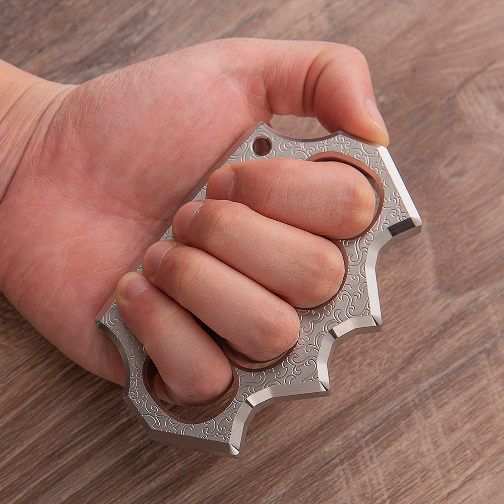 Stainless Steel Knuckles – 304 Black Wukong with Chinese Traditional Engraving 15mm detail image - detail view 5