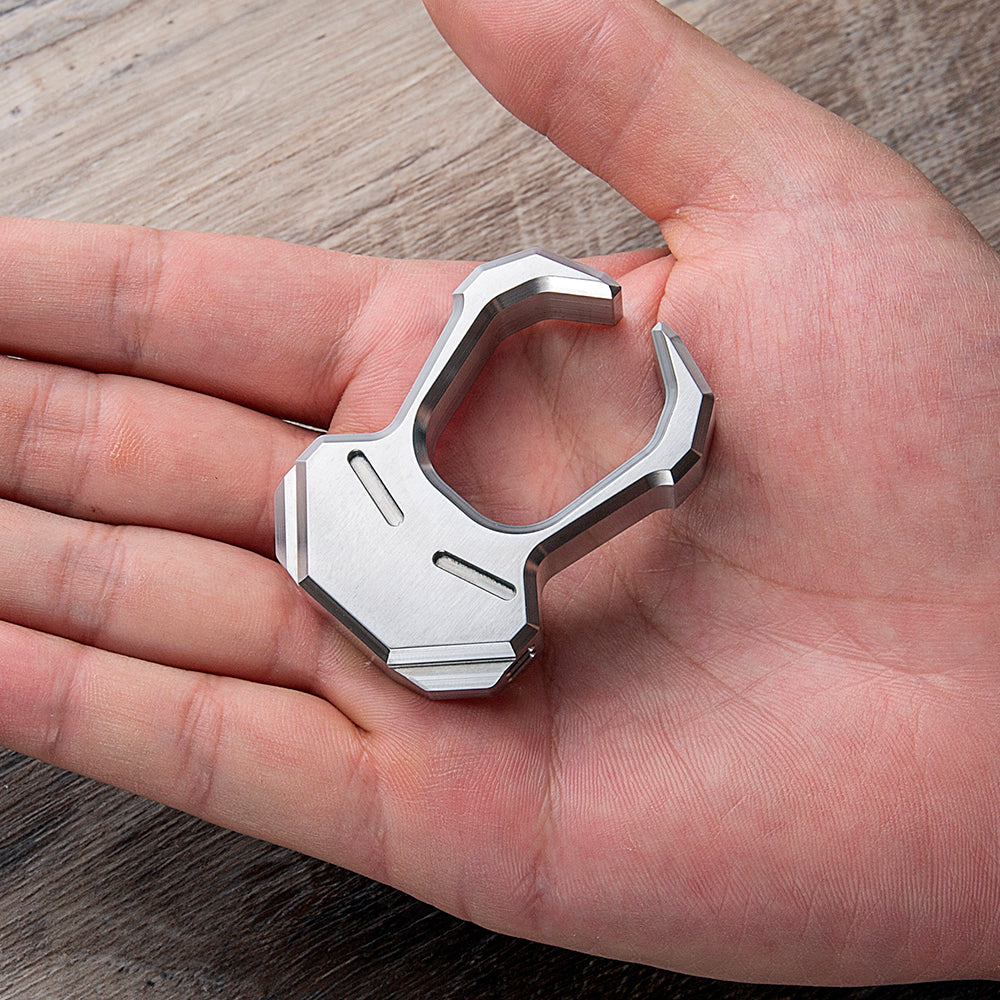 Stainless Steel Knuckles – 304 Tuning Fork Single EDC with Musical Self Defense Ring detail image - detail view 3