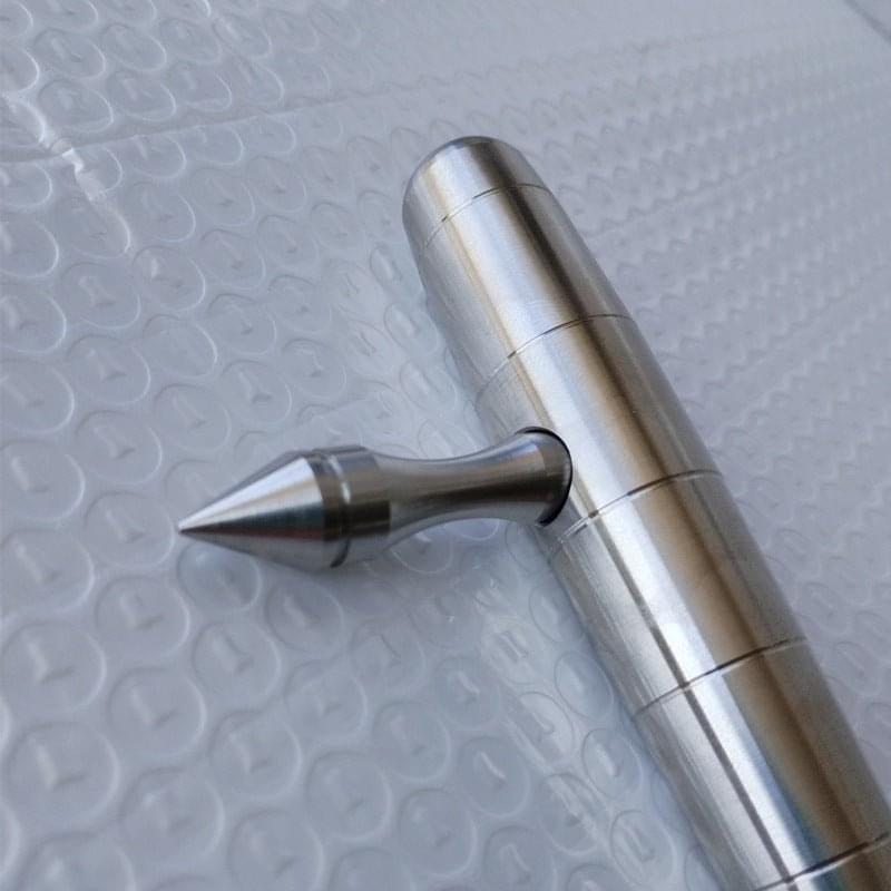 Stainless Steel Kubotan Keychain – 304 Baby Tonfa with Detachable 60mm Spike Heavy detail image - detail view 5