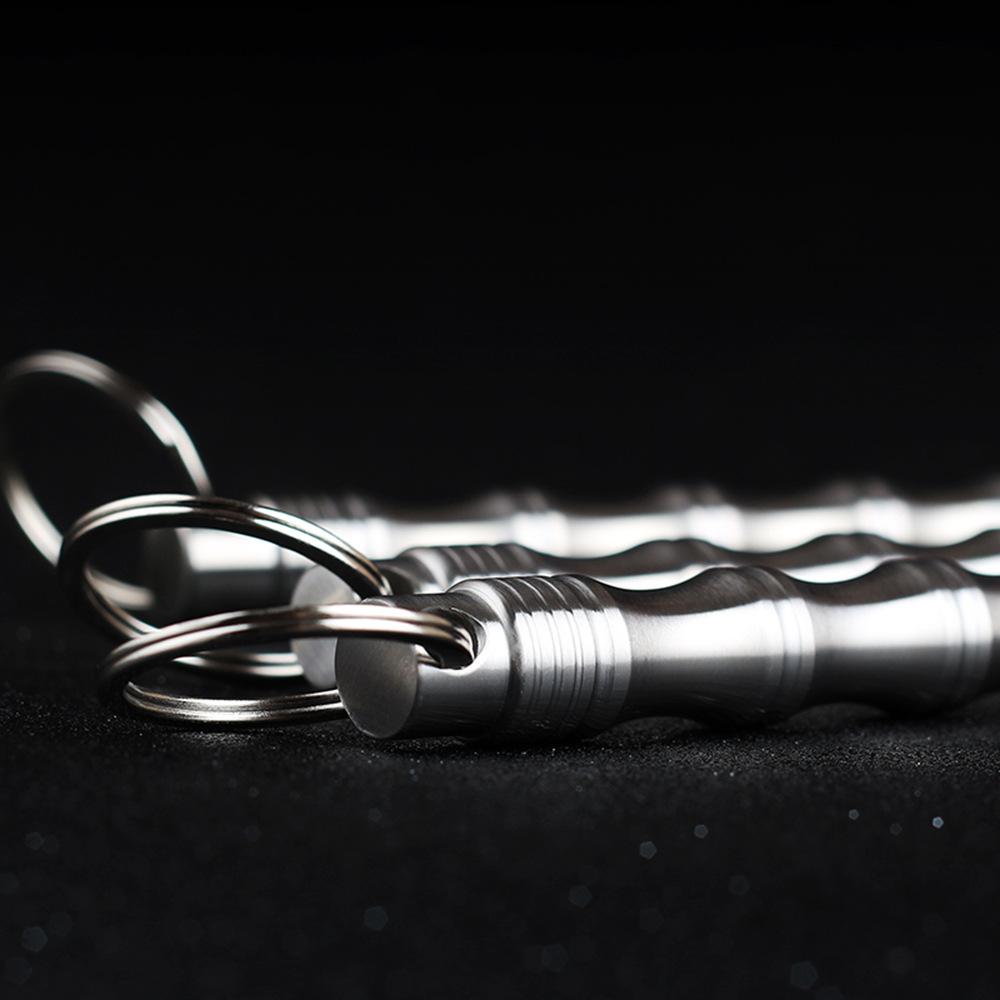 Stainless Steel Kubotan Keychain – 304 Bamboo Self Defense for Desk Breaks, Collecting detail image - detail view 3