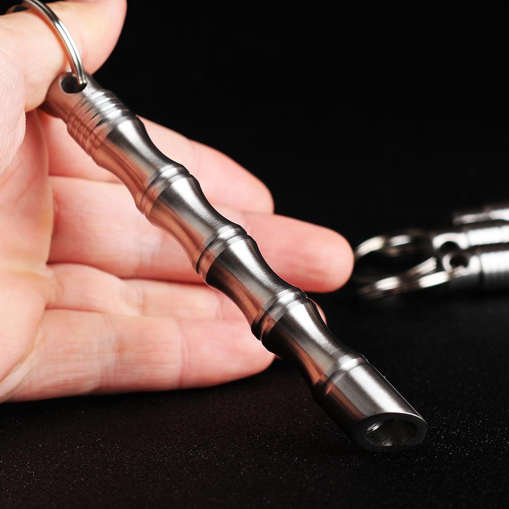 Stainless Steel Kubotan Keychain – 304 Bamboo Self Defense for Desk Breaks, Collecting detail image - detail view 4