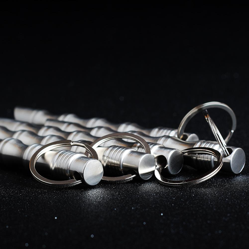 Stainless Steel Kubotan Keychain – 304 Bamboo Self Defense for Desk Breaks, Collecting detail image - detail view 5