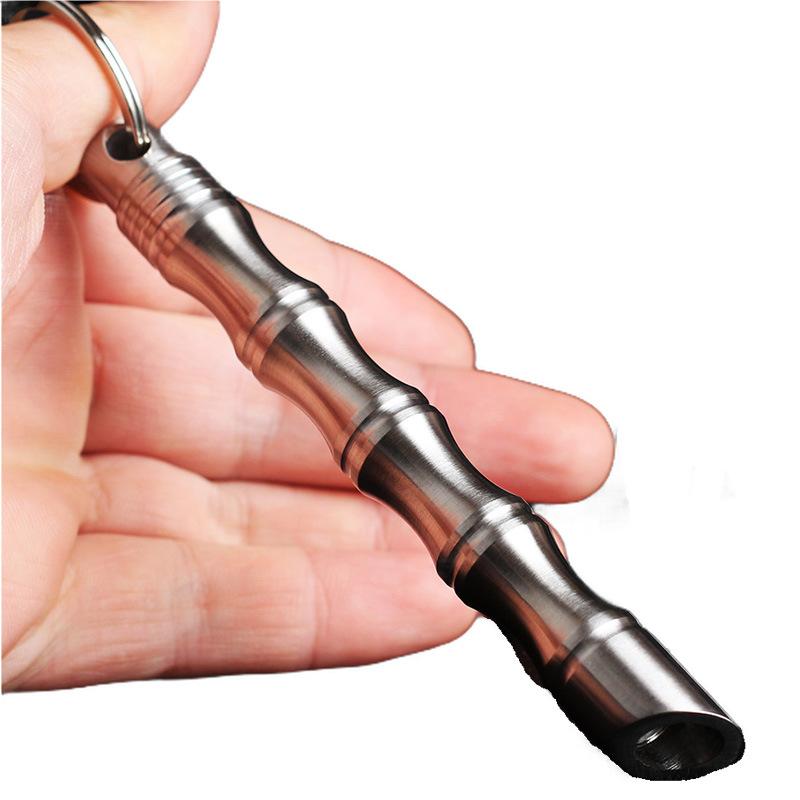 Stainless Steel Kubotan Keychain – 304 Bamboo Self Defense for Desk Breaks, Collecting product image