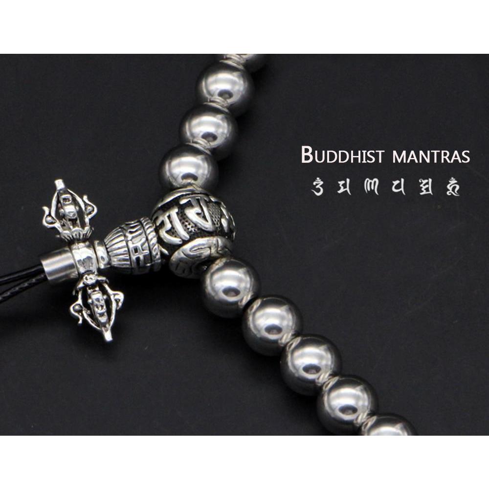 Stainless Steel Necklace – 108 Buddha Beads Mala with Multi-Function Self Defense detail image - detail view 9
