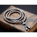 Stainless Steel Necklace – 108 Buddha Beads Mala with Multi-Function Self Defense product image