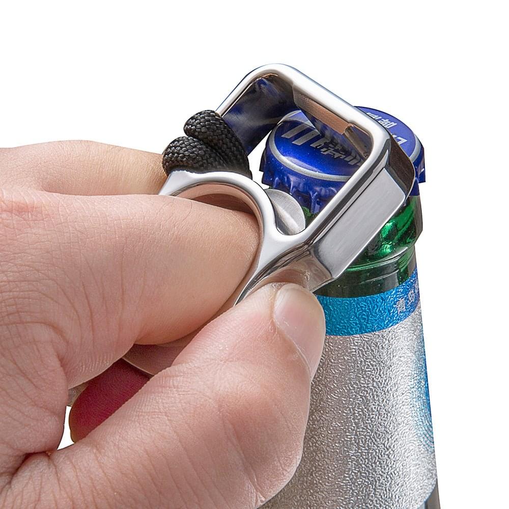 Stainless Steel Ring – 304 Single Finger with 12mm Thick Bottle Opener Multi-Tool detail image - detail view 3
