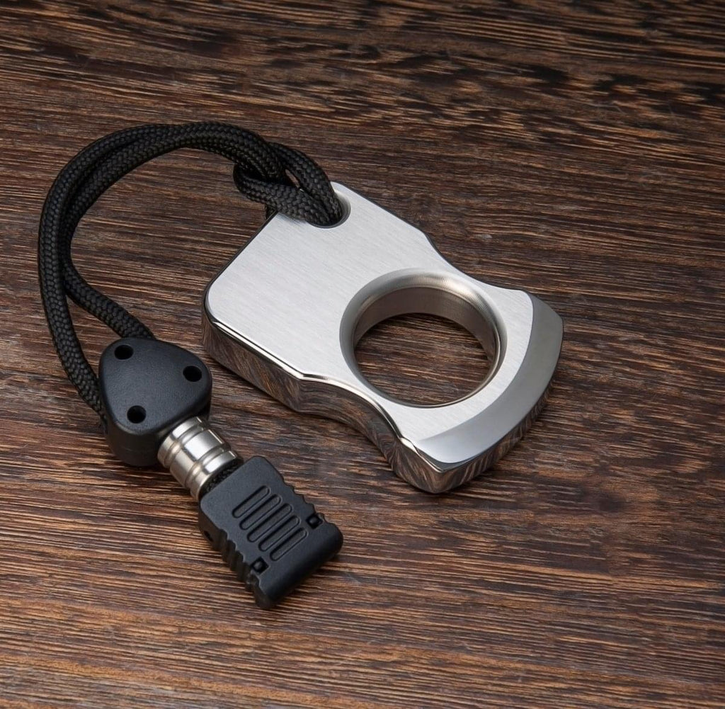 Stainless Steel Single Finger Knuckles – 304 Ring with Brushed EDC Self Defense detail image - detail view 3