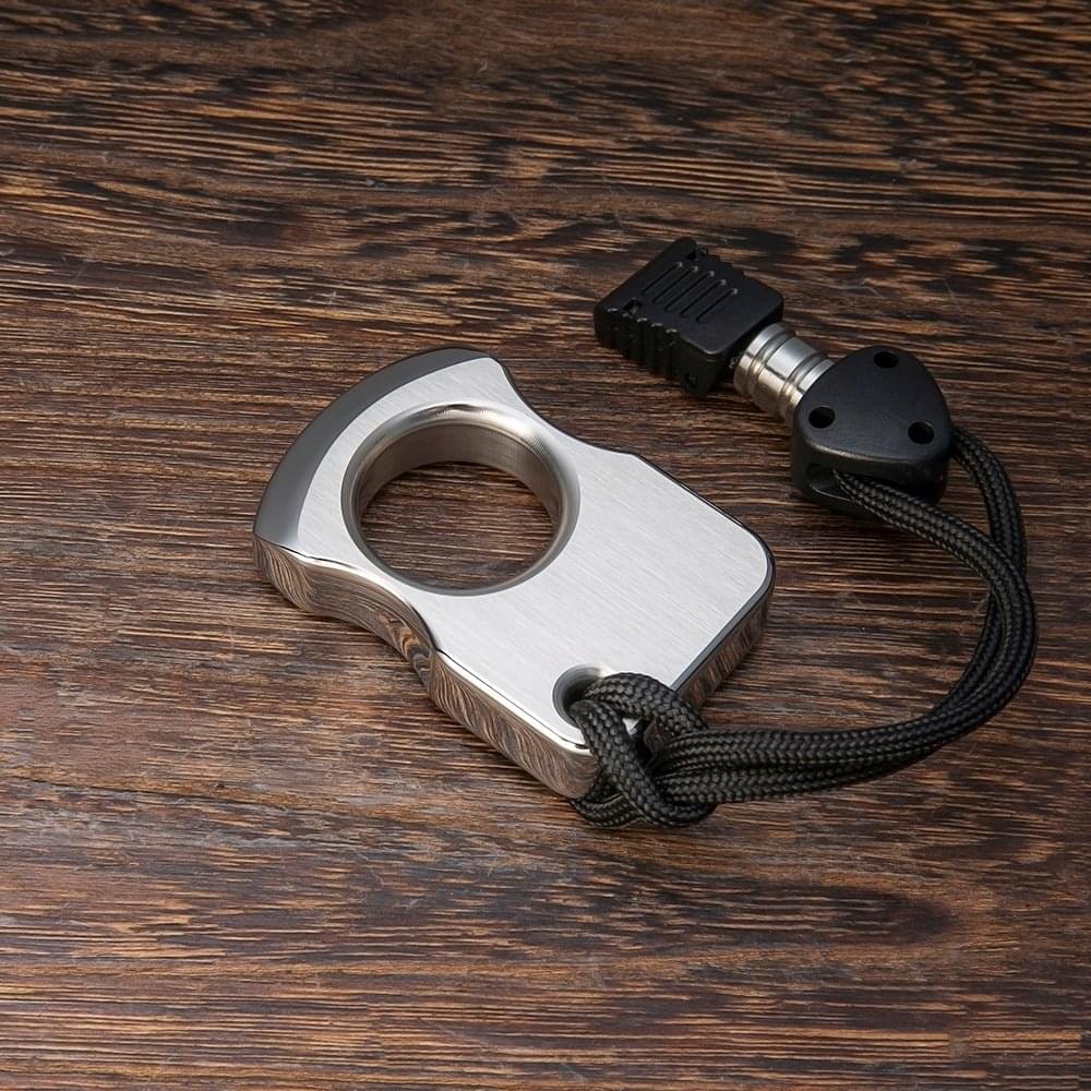 Stainless Steel Single Finger Knuckles – 304 Ring with Brushed EDC Self Defense detail image - detail view 4