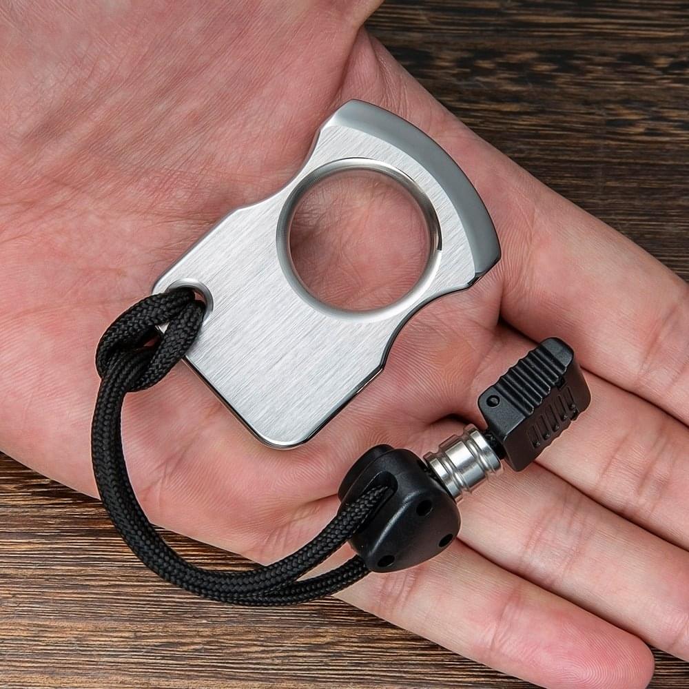 Stainless Steel Single Finger Knuckles – 304 Ring with Brushed EDC Self Defense detail image - detail view 5